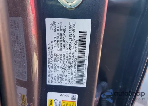 2025 Honda Cr-V Sport-L from USA, damaged, VIN 5J6RS5H87SL004051